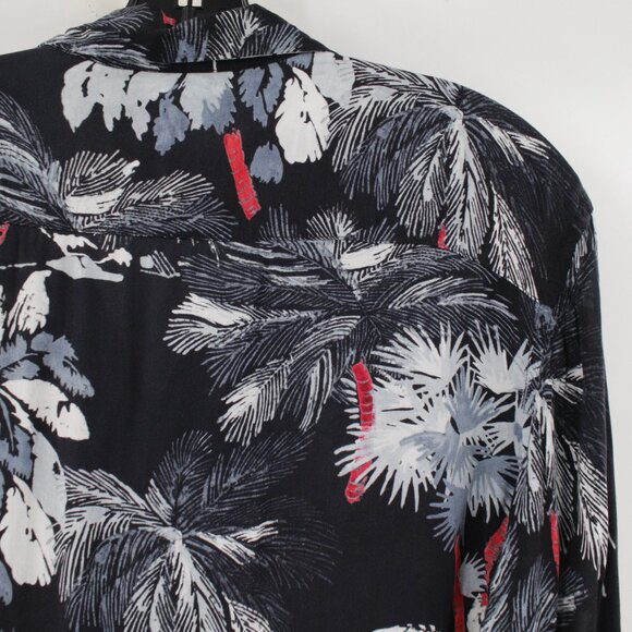 All saints shirt men's small Monteverde floral printed poplin viscose casual fun - Picture 10 of 14